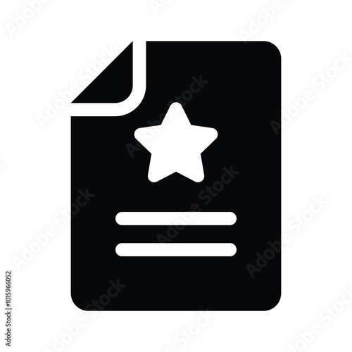 Star on page concept icon of favorite document