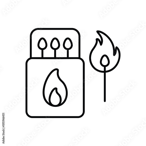 Kitchen Matchbox vector icon