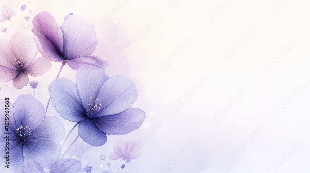 Delicate purple flowers with soft hues, perfect for backgrounds, invitations, or nature themes, evoking calm and serenity. Delicate purple flowers with soft hues, perfect for backgrounds, invitations, or nature themes, evoking calm and serenity.