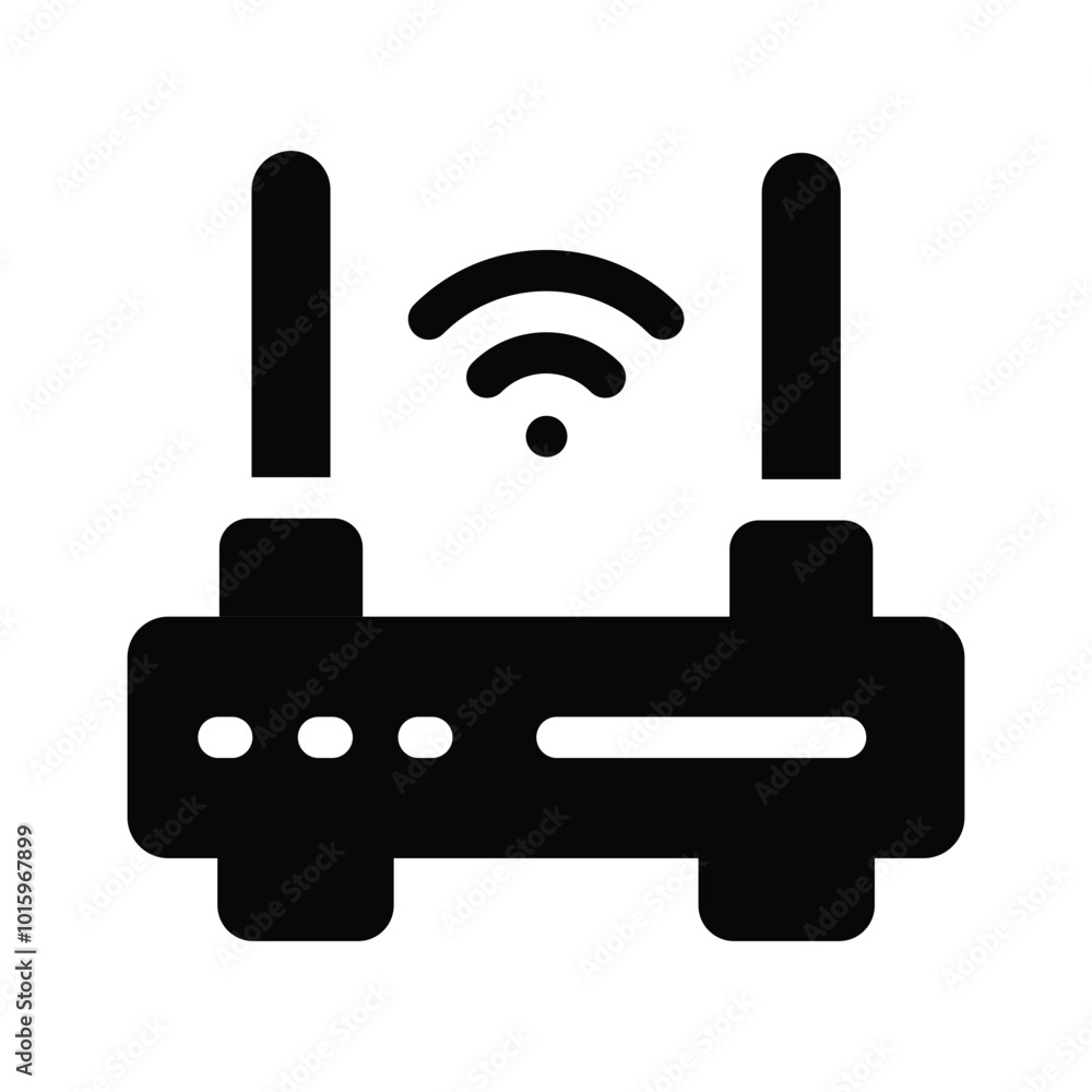 A WiFi router, representing wireless connectivity or internet services A WiFi router, representing wireless connectivity or internet services