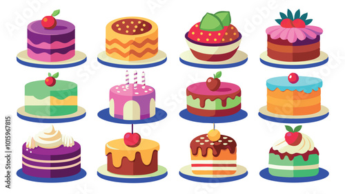 Cakes Icons Set