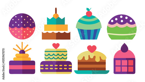 Cakes Icons Set