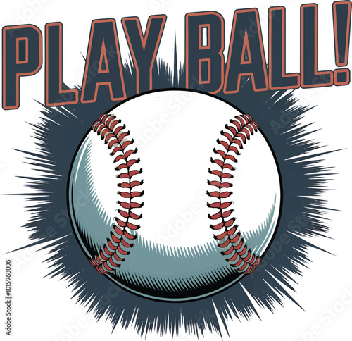 Play Ball concept baseball t-shirt design