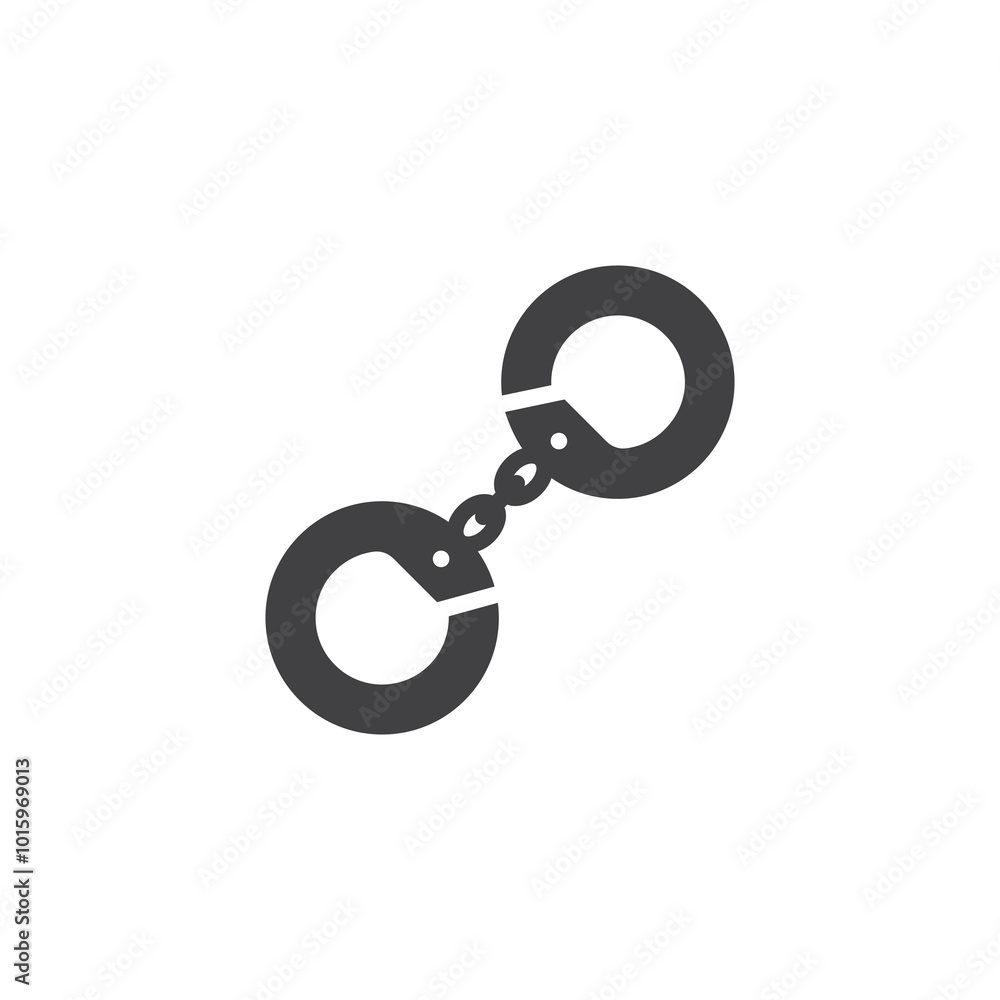 Handcuffs vector icon Handcuffs vector icon