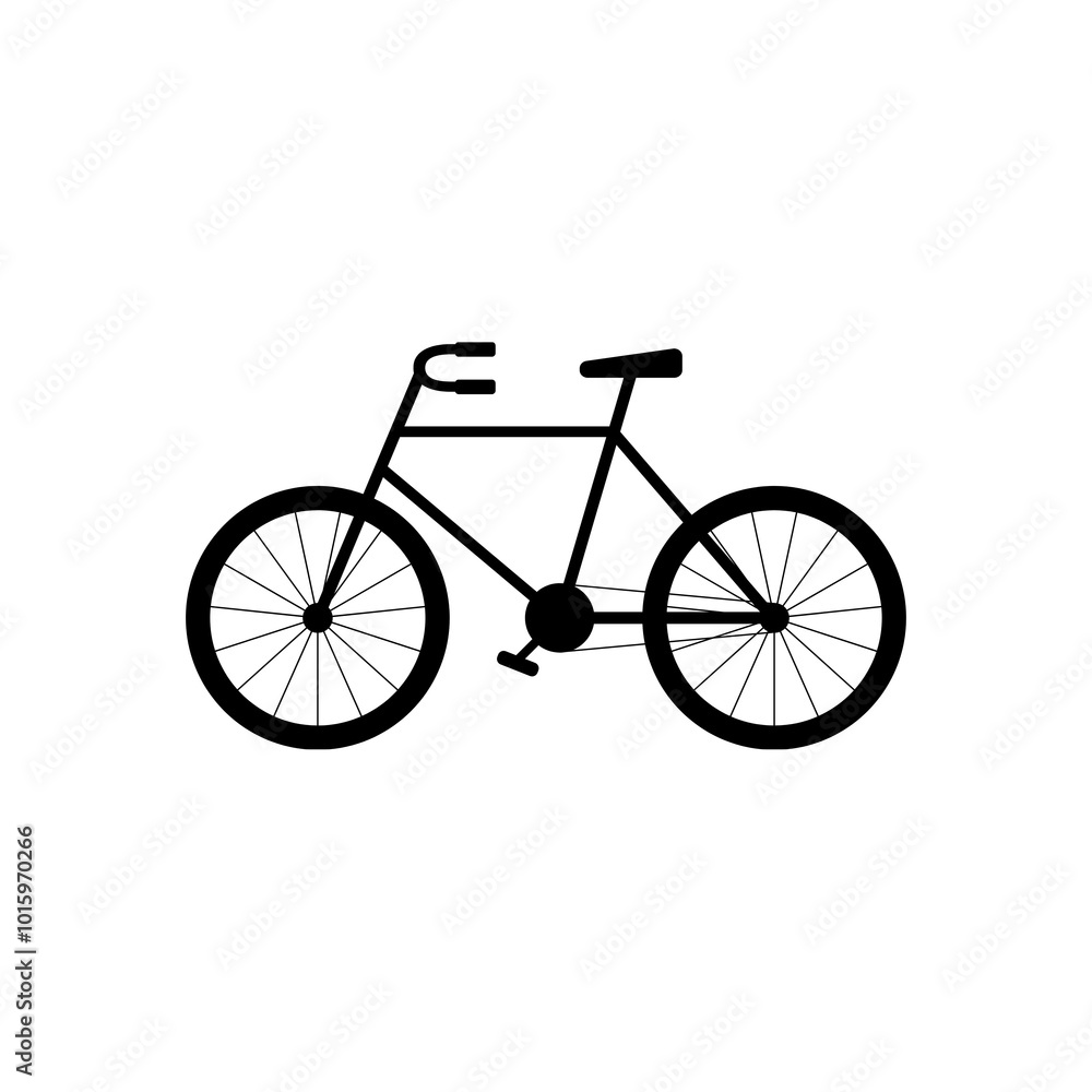 Retro bike bicycle icon isolated on a white background Retro bike bicycle icon isolated on a white background