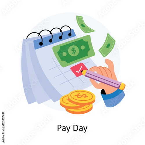 Pay Day concepts style illustration. EPS 10 File.