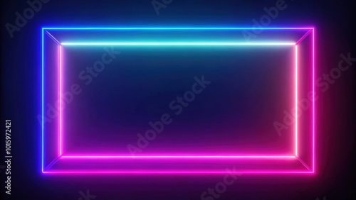 Neon square and rectangle frame with vibrant animation, neon, square, rectangle, picture frame, vibrant, animation, design