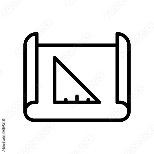 Measurements sketch architect icon vector line design in trendy style