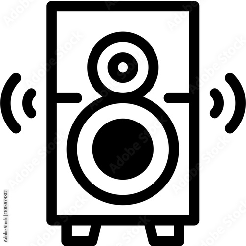 speaker, sound, woofer, subwoofer, audio Icon