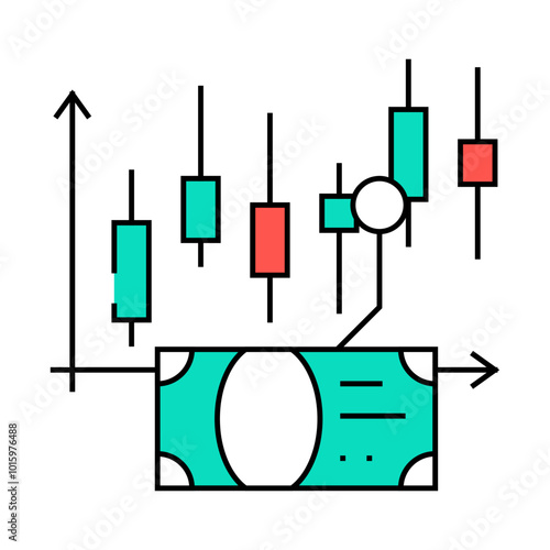 japanese candles line icon vector. japanese candles sign. isolated symbol illustration