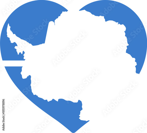 ANTARCTICA Flag on Heart Beet icon