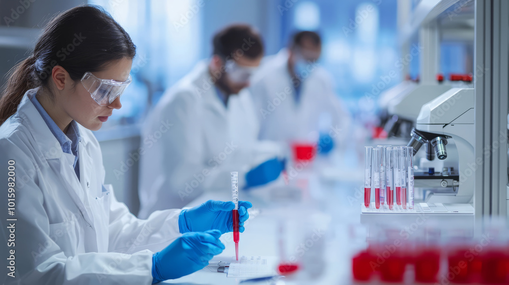 Photo & Art Print A laboratory setting where scientists are testing ...