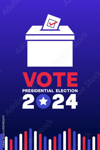 2024 United States Election Poster with Ballot Box