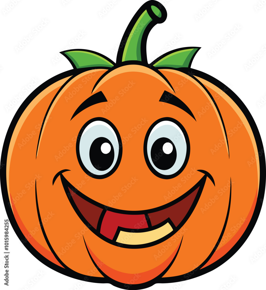 Adorable Pumpkin Vector - Perfect Logo and T-Shirt Design for Halloween Print Adorable Pumpkin Vector - Perfect Logo and T-Shirt Design for Halloween Print