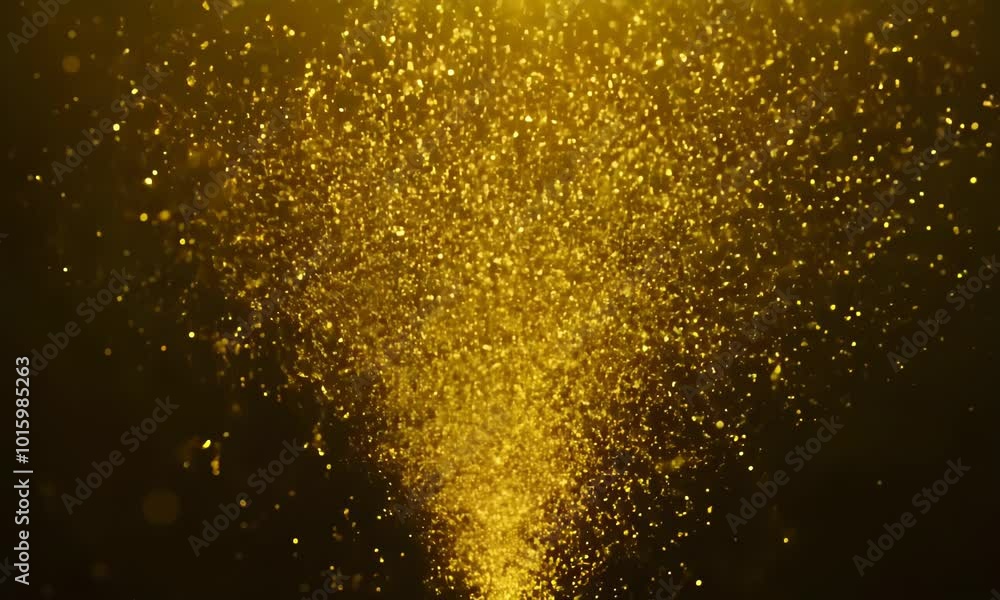 Golden Fireworks Against Black Night Sky Golden Fireworks Against Black Night Sky