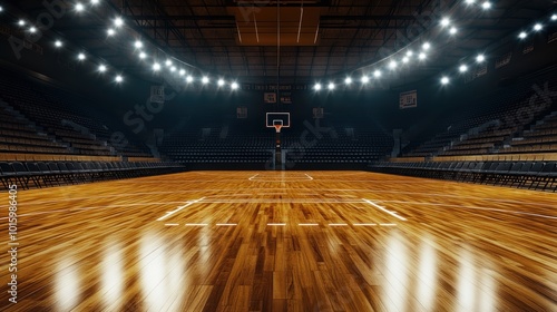 Empty Basketball Court