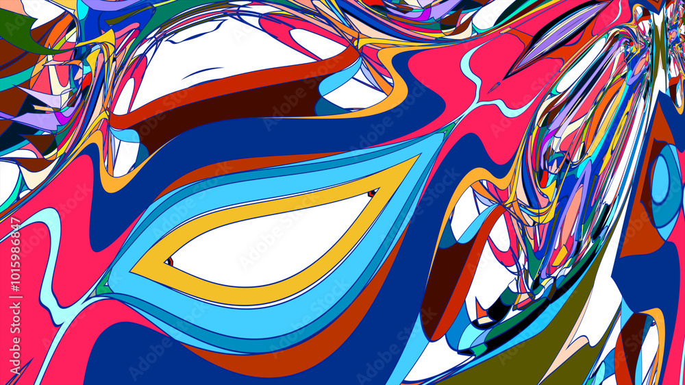 Naklejka premium Abstract colorful psychedelic fluid background for music festival