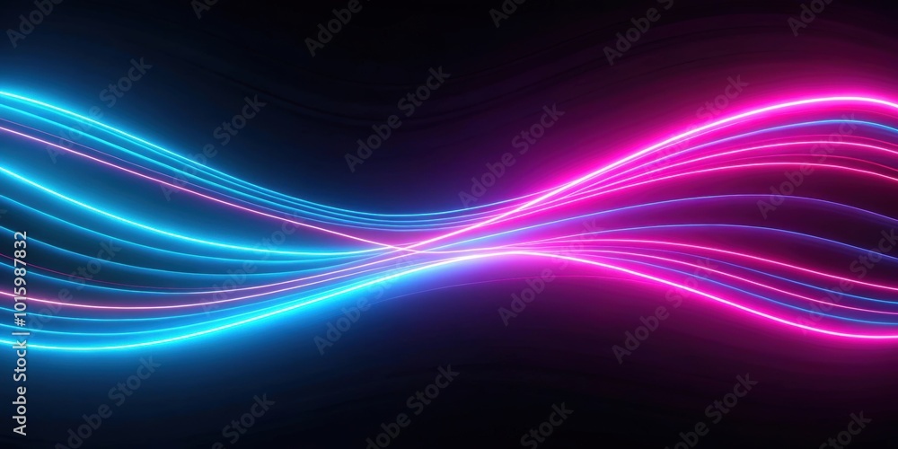 Abstract render with neon pink and blue lines glowing on black background , abstract, render, glowing, neon, lines Abstract render with neon pink and blue lines glowing on black background , abstract, render, glowing, neon, lines
