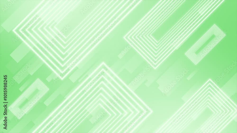 Green color rectangular shapes slowly moving diagonally modern design geometrical background Green color rectangular shapes slowly moving diagonally modern design geometrical background