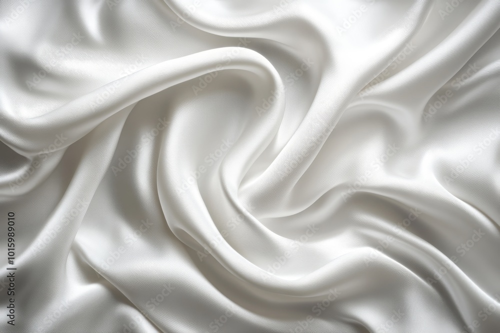 Fototapeta premium White Satin Fabric Draped Texture Background