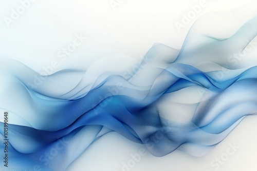 Abstract Blue Wave Background Flowing Lines Futuristic Technology Modern Design Geome