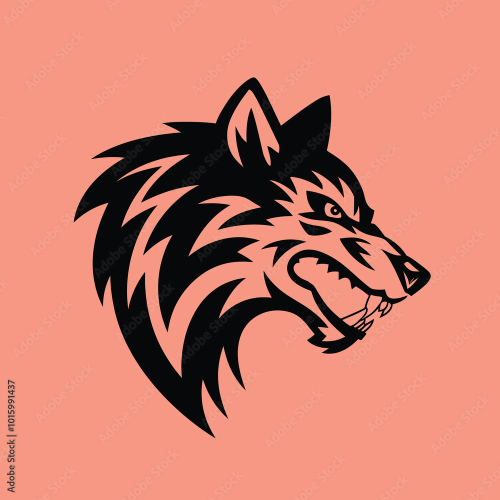 Obraz premium Wolf Vintage Logo Stock Vector template design 