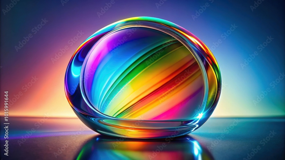 Abstract glass shape reflecting rainbow colors, abstract, glass, shape, rainbow, reflections, refractions, vibrant Abstract glass shape reflecting rainbow colors, abstract, glass, shape, rainbow, reflections, refractions, vibrant