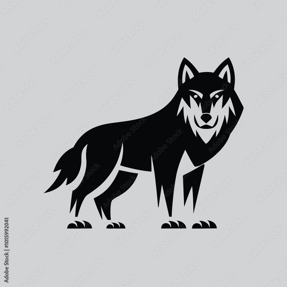 Obraz premium Wolf Vintage Logo Stock Vector template design 