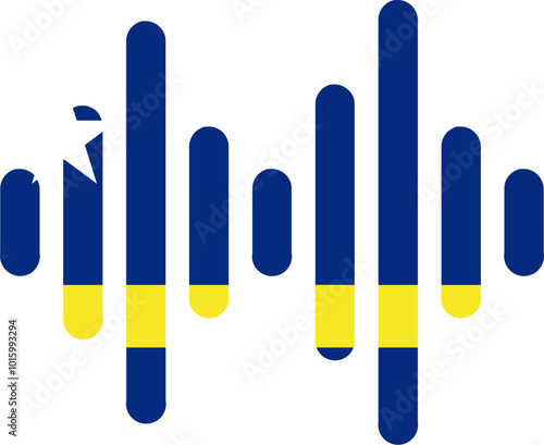 CURACAO flag on Audio Wave icon