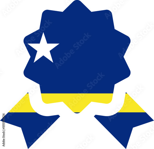 CURACAO flag on Certificate Icon