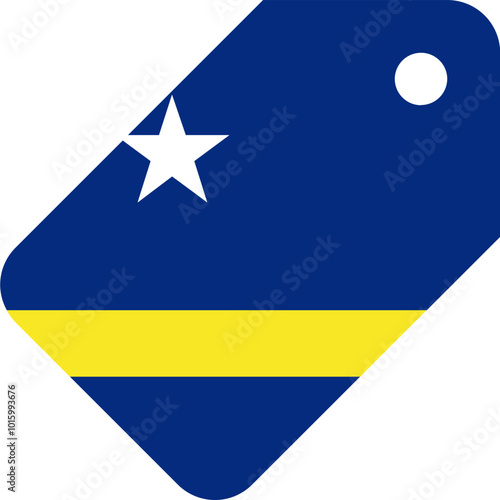 CURACAO Flag on Price Tag