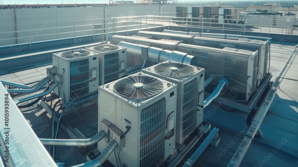 Industrial Air Conditioning Units on Rooftop Industrial Air Conditioning Units on Rooftop