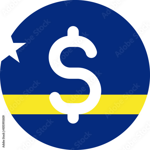 CURACAO Flag on US Dollars