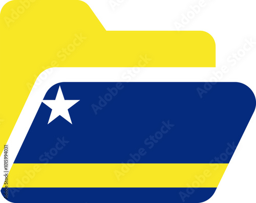 Folder Shape Of CURACAO Flag