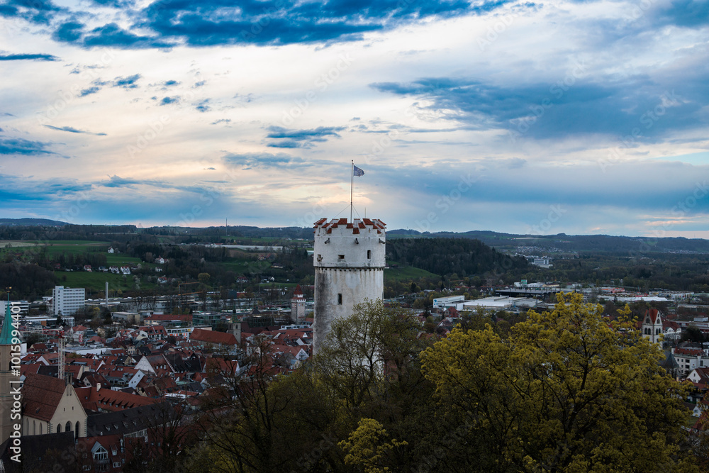 The Mehlsack, originally called White Tower near St. Michael is a fortified tower in Ravensburg built around 1425 The Mehlsack, originally called White Tower near St. Michael is a fortified tower in Ravensburg built around 1425