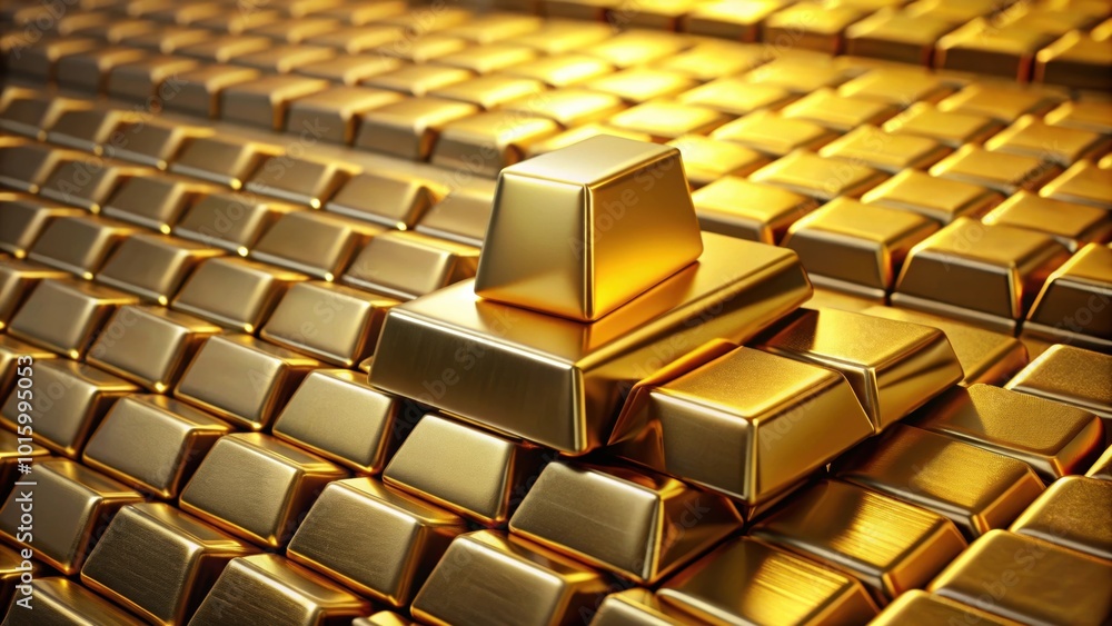 of gold bar on stacks of gold bullions, banking, finance, wealth, investment, precious metals, rendering, asset of gold bar on stacks of gold bullions, banking, finance, wealth, investment, precious metals, rendering, asset