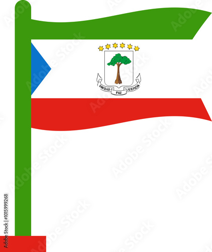 EQUATORIAL GUINEA Flag Crisp Flown