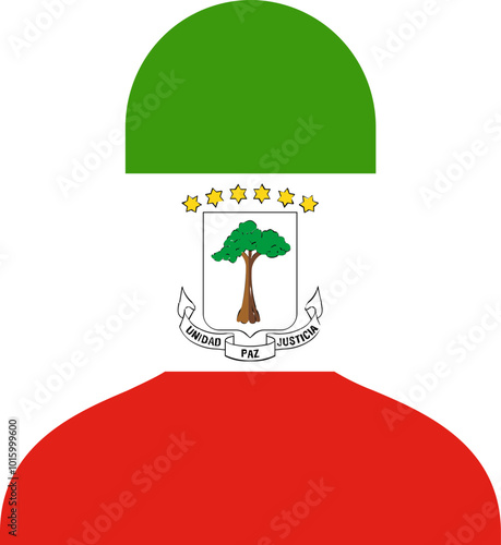 EQUATORIAL GUINEA flag on Person Icon