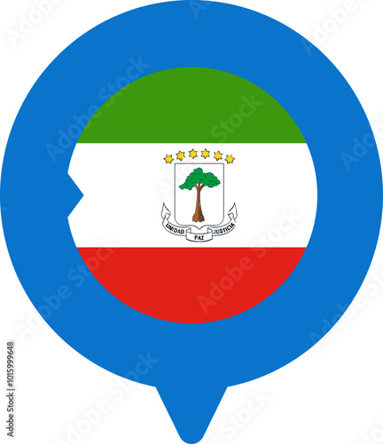 EQUATORIAL GUINEA Flag On Pin Icon