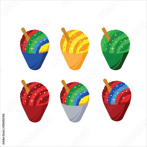 shaved ice icon, can be used as a logo, background icon symbol and so on