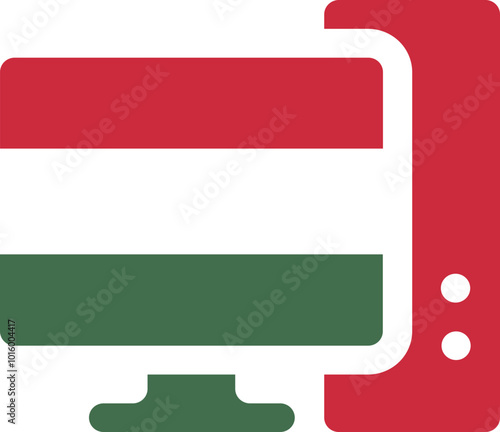 Free Download Monitor and CPU icon HUNGARY Flag - GFXLoad