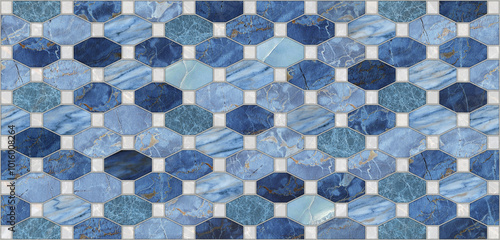 illustration Marble seamless Wall and Floor Tiles with a modern abstract decorative mosaic pattern.
