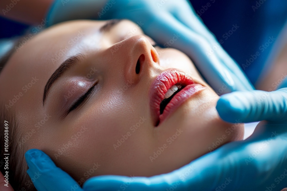 A close-up image captures the serene expression of a woman as she receives a relaxing facial treatment, emphasizing skincare, relaxation, and rejuvenation in wellness. A close-up image captures the serene expression of a woman as she receives a relaxing facial treatment, emphasizing skincare, relaxation, and rejuvenation in wellness.