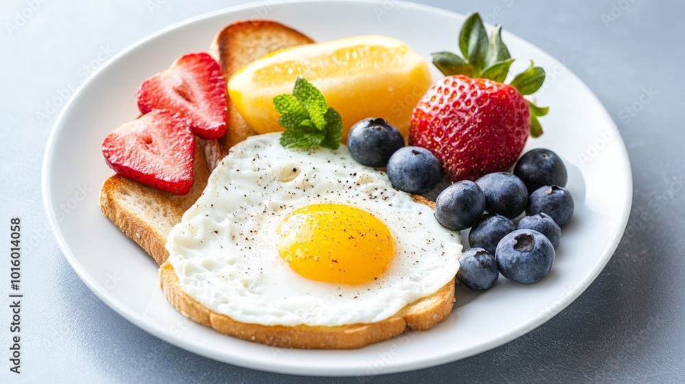 Sunny-Side Up Breakfast with Berries and Lemon Sunny-Side Up Breakfast with Berries and Lemon