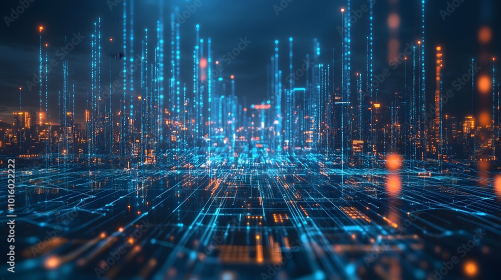 Smart city big data connection technology concept. Smart city big data connection technology concept.
