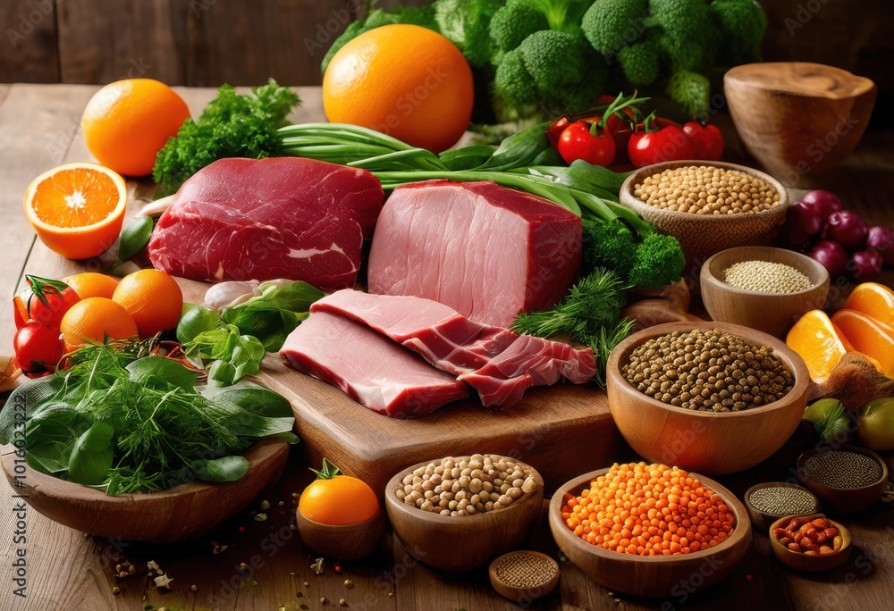 colorful selection fresh natural pet food ingredients illuminated soft natural light showcasing vibrancy quality, vibrant, colors, nutrients, healthy colorful selection fresh natural pet food ingredients illuminated soft natural light showcasing vibrancy quality, vibrant, colors, nutrients, healthy
