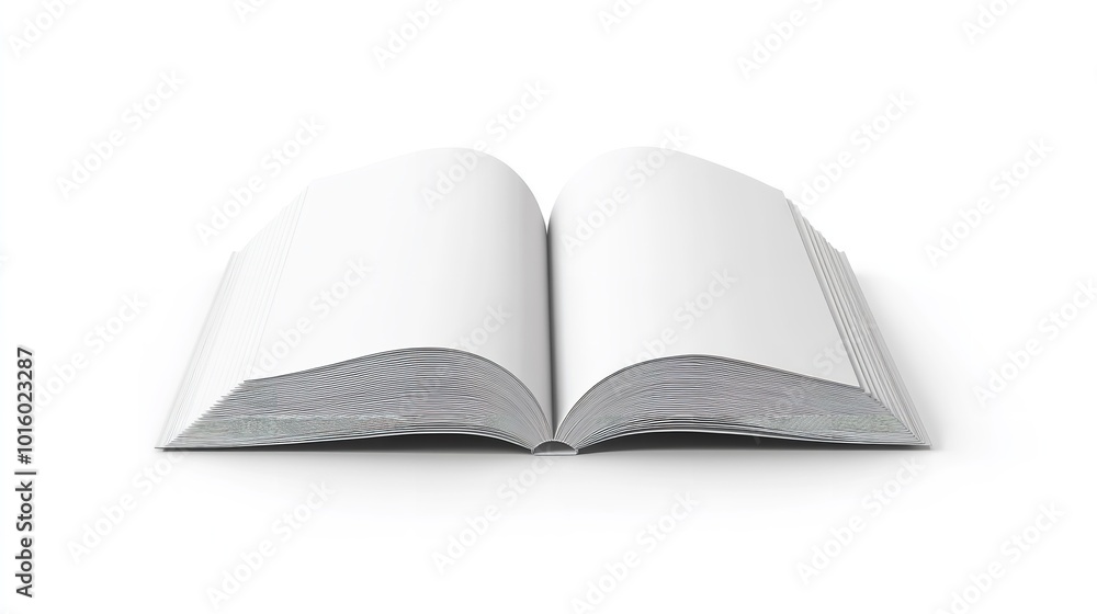 Blank Open Book on Gray Background Blank Open Book on Gray Background