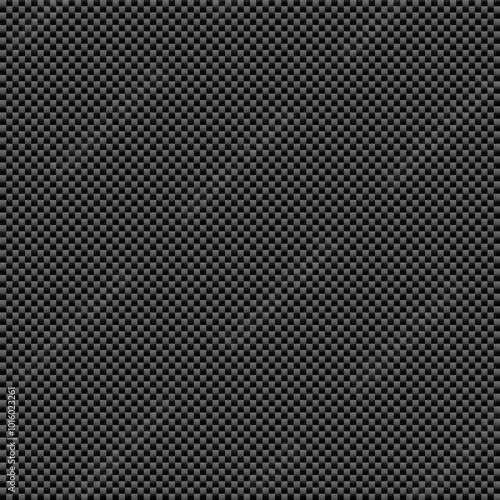 Black vertical carbon fiber seamless texture pattern vector illustration. Textile fabric, car tuning or cloth macro seamless kevlar crisscross texture background.