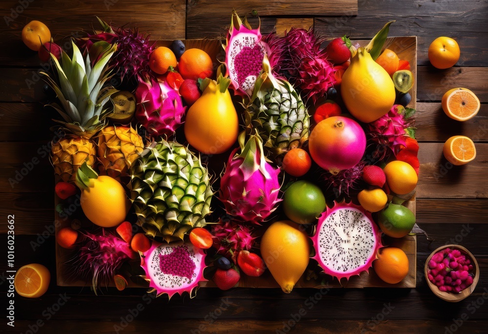 vibrant food arrangements showcasing stunning visuals commercial use colorful presentations attractive serving styles, appetizing, artisan, backdrop vibrant food arrangements showcasing stunning visuals commercial use colorful presentations attractive serving styles, appetizing, artisan, backdrop