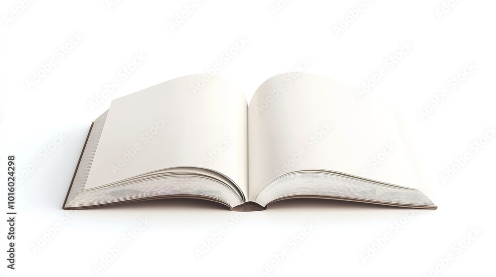 Blank Open Book on Gray Background Blank Open Book on Gray Background